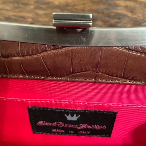 Elaine Turner brown leather handbag - Picture 3 of 11